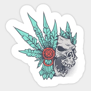 Indian skull native Sticker